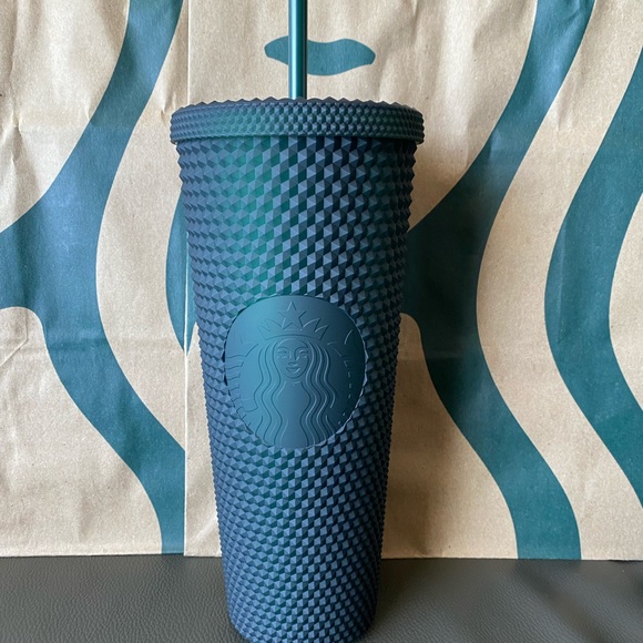Starbucks Tumbler Green Matte Studded Venti - 24oz